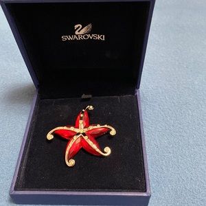 Vintage New Swarovski Crystal Brooch in Box
